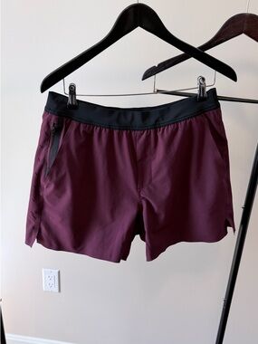 Ten Thousand Interval Shorts in maroon - Unbranded